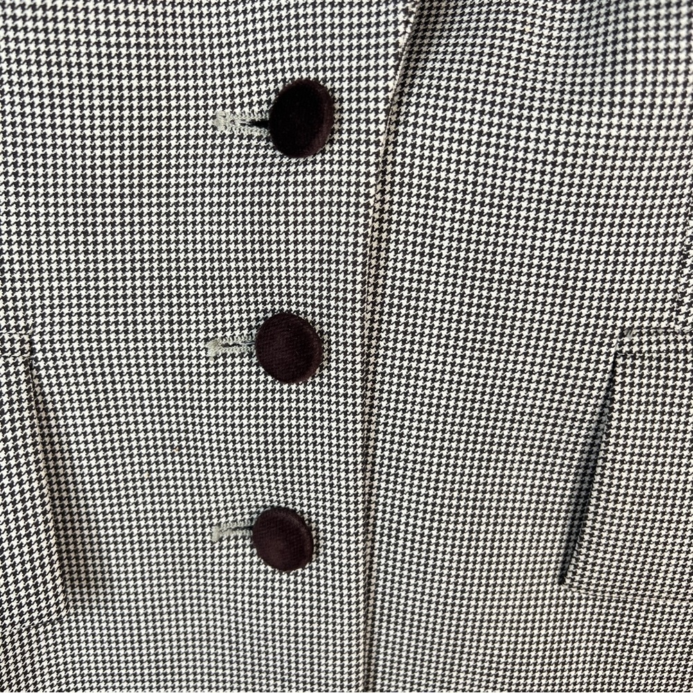 Escada Blazer Houndstooth Blazer Jacket Sz 34 Wool Office Clessic - Picture 5 of 16